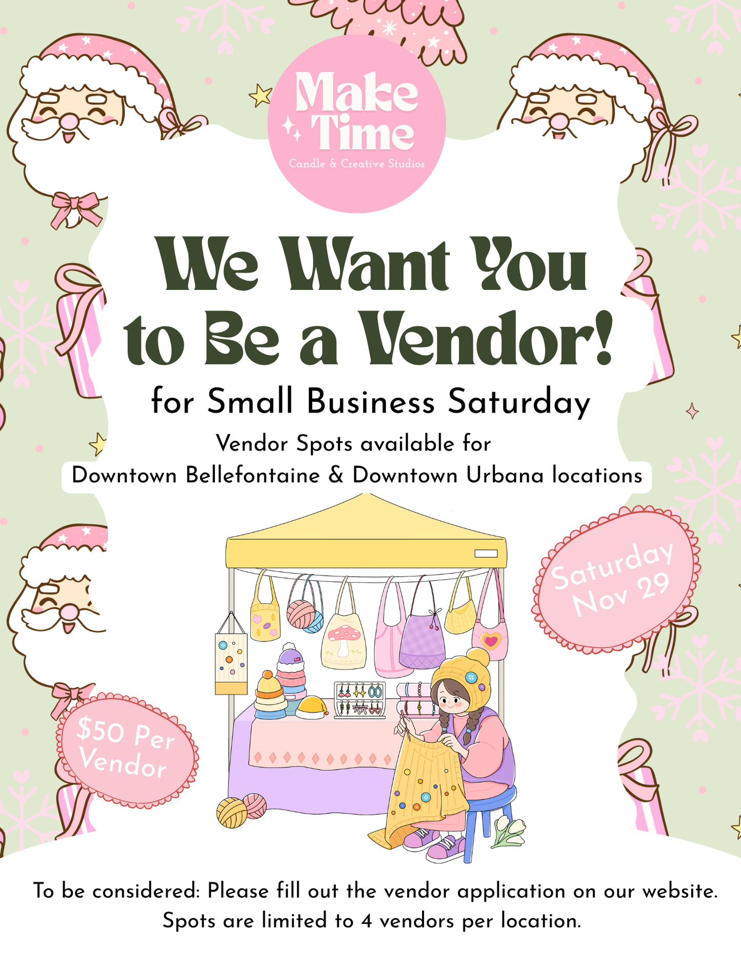 Maker Market Vendor Fee | Small Business Saturday Maker's Market