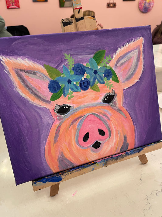 ✨ Flower Crown Animal Paint Party ✨