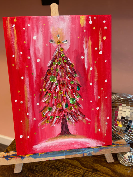 ✨ Bedazzled Christmas Tree Paint Party ✨