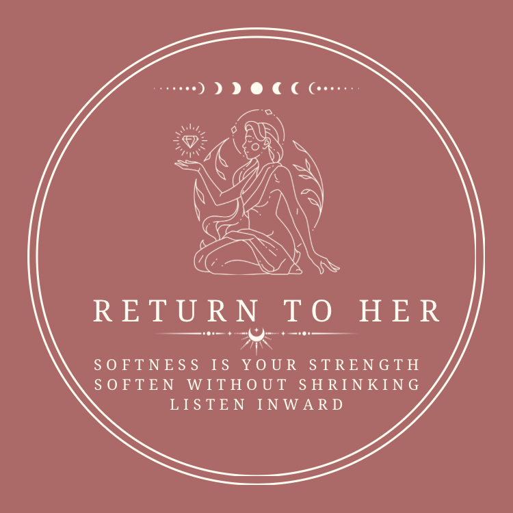 Return to Her | Ritual Candle | 4 oz Soy Wax candle in a tin | Topped with Rose Petals + Soft Pink Peonies | Small Batch + Sacredly Made