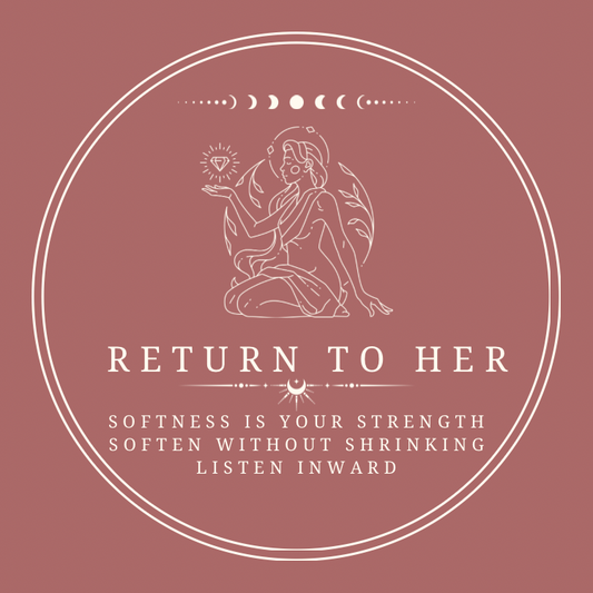 Return to Her | Ritual Candle | 4 oz Soy Wax candle in a tin | Topped with Rose Petals + Soft Pink Peonies | Small Batch + Sacredly Made