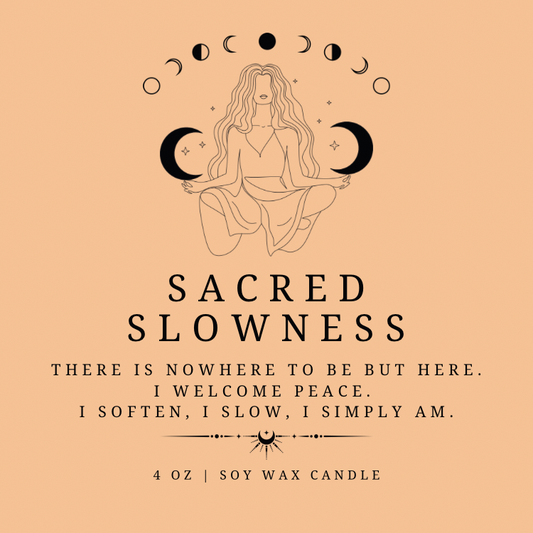 Sacred Slowness | 4 oz soy wax candle | flower toppings | Ritual Candle