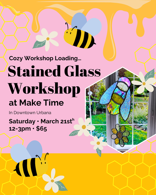 Stained Glass Workshop | Bumble Bee & Flower | Urbana Workshop